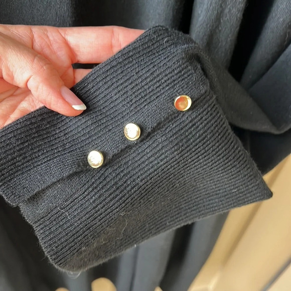 Talbots Closet Staple Black Cardigan. Long Line. Open Front. Soft & Light. XLp - Picture 3 of 6